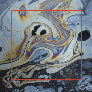 Oil spill close-up